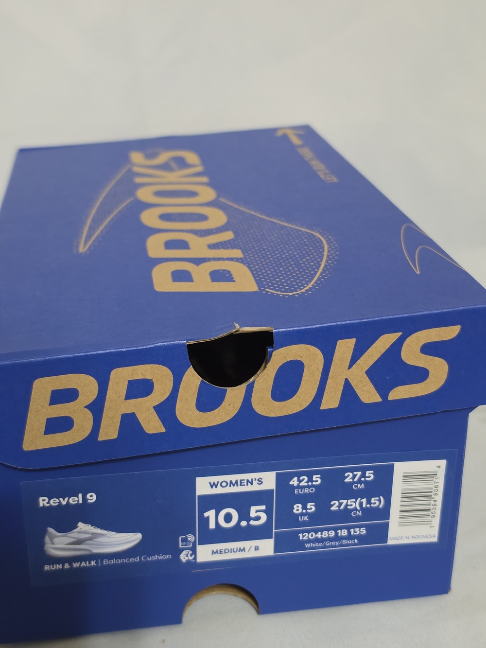 BROOKS Revel 9 White Gray Athletic Running Shoes US Women Size 10.5 (NWOT) - Picture 14 of 16